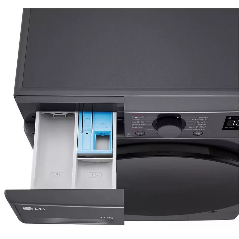 LG F4DR510S2M Veļas mašīna-žāvētājs 10 kg / 6 kg 1400 RPM Melna