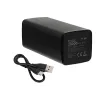 BLOW PB20G 20000 mAh pārnēsājams ārējais akumulators PD 65W, USB-C ieeja/izeja, 2x USB-A izejas, melns