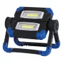 Darba gaisma RealPower 463617 prožektors, LED 10 W, 2 spuldzes, baterija AA, IPX2, melna