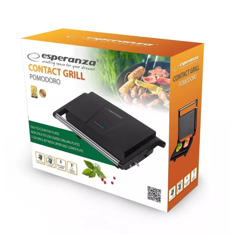 Esperanza EKG014 Pomodoro kontaktgrils, 1200 W