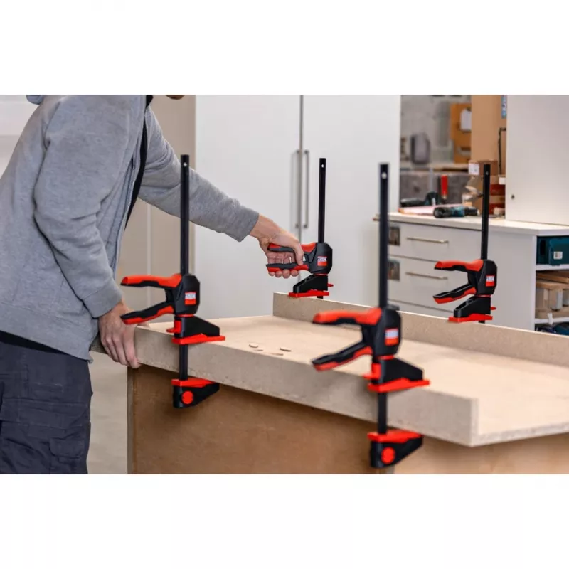 Vienas rokas skava Bessey EZ360-15 ar rotējošu rokturi, 150 mm saspiešanas dziļums, 80 mm