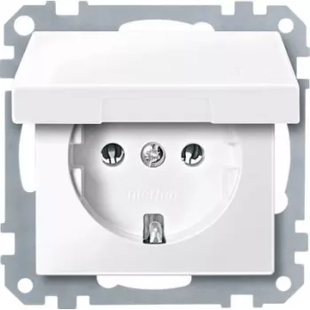 Kontaktligzda merten MEG2311-0319 CEE 7/3 balta, termoplastiska, 250 V 16 A