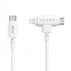 HYPER HyperJuice USB kabelis USB 2.0 1,5 m USB-C USB-C/Lightning Balts