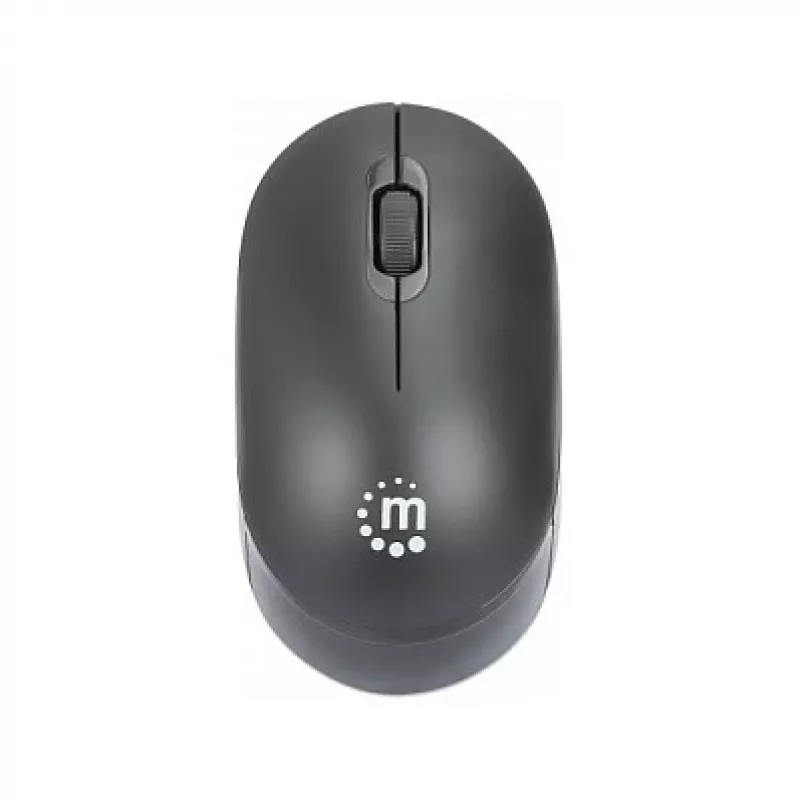 Manhattan Performance III bezvadu pele, melna, 1000 dpi, 2,4 GHz (līdz 10 m), USB, optiskā, piemērota abām rokām, trīs pogas ar ritināšanas ritenīti, USB nano uztvērējs, AA baterija (nav iekļauta), zemas berzes pamatne, trīs gadu garantija