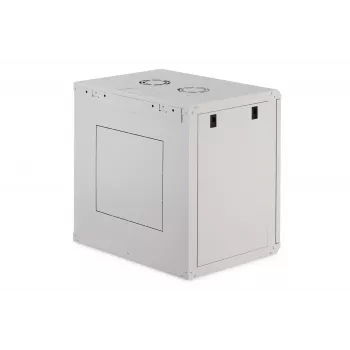 Pie sienas stiprināms rack skapis DIGITUS Dynamic-N 12U, 19 collas, 600x450 mm (PxD), IP20, aizslēdzams ar atslēgu, nesamontēts