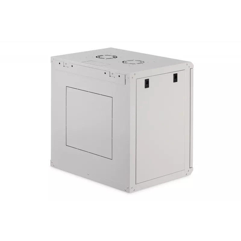 Pie sienas stiprināms rack skapis DIGITUS Dynamic-N 12U, 19 collas, 600x450 mm (PxD), IP20, aizslēdzams ar atslēgu, nesamontēts
