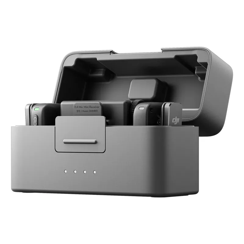 DJI Mic Mini (2 TX + 1 RX + uzlādes maciņš) bezvadu mikrofonu komplekts - tumši pelēks