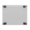 Rack cabinet LANBERG FF01-8047-12SL 47U 800x1000 mm pelēks ar priekšējām un aizmugurējām stikla durvīm un LCD paneļa vietu
