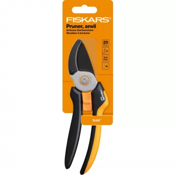 Fiskars Solid L P361 atzarošanas šķēres Anvil Melns, oranža