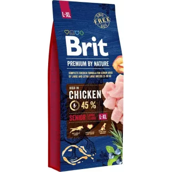 Brit Premium by Nature Senior Large / Extra Large sausā suņu barība, vista, 15 kg