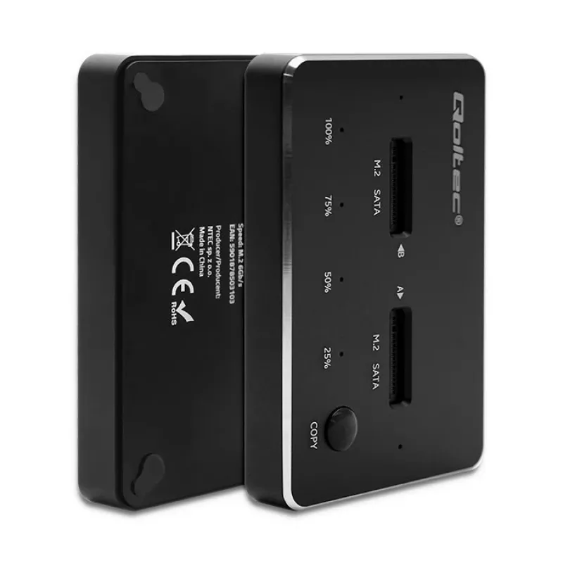 Qoltec 50310 Drive dokstacija 2x SSD M.2 SATA NGFF USB Type C