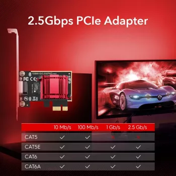 Cudy PE25 tīkla karte iekšējā Ethernet