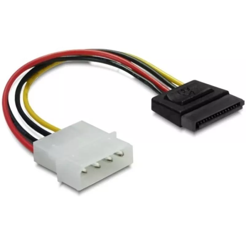 Strāvas kabelis SATA HDD DeLOCK B40160100 4-pin vīrišķais taisns 0.12m