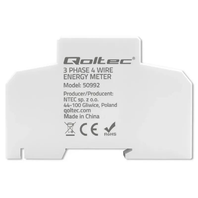 Trīsfāzu elektroniskais skaitītājs QOLTEC 50992 400V 100A
