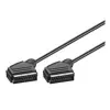 Wentronic Goobay SCART savienojuma kabelis, melns, 2 m - SCART spraudnis (21 kontaktu) > SCART spraudnis (21 kontaktu) (11703)