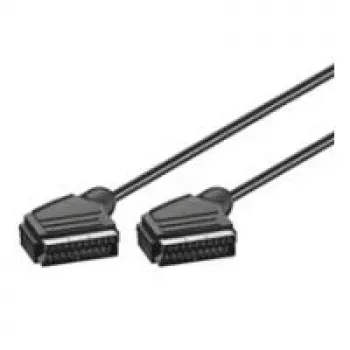 Wentronic Goobay SCART savienojuma kabelis, melns, 2 m - SCART spraudnis (21 kontaktu) > SCART spraudnis (21 kontaktu) (11703)