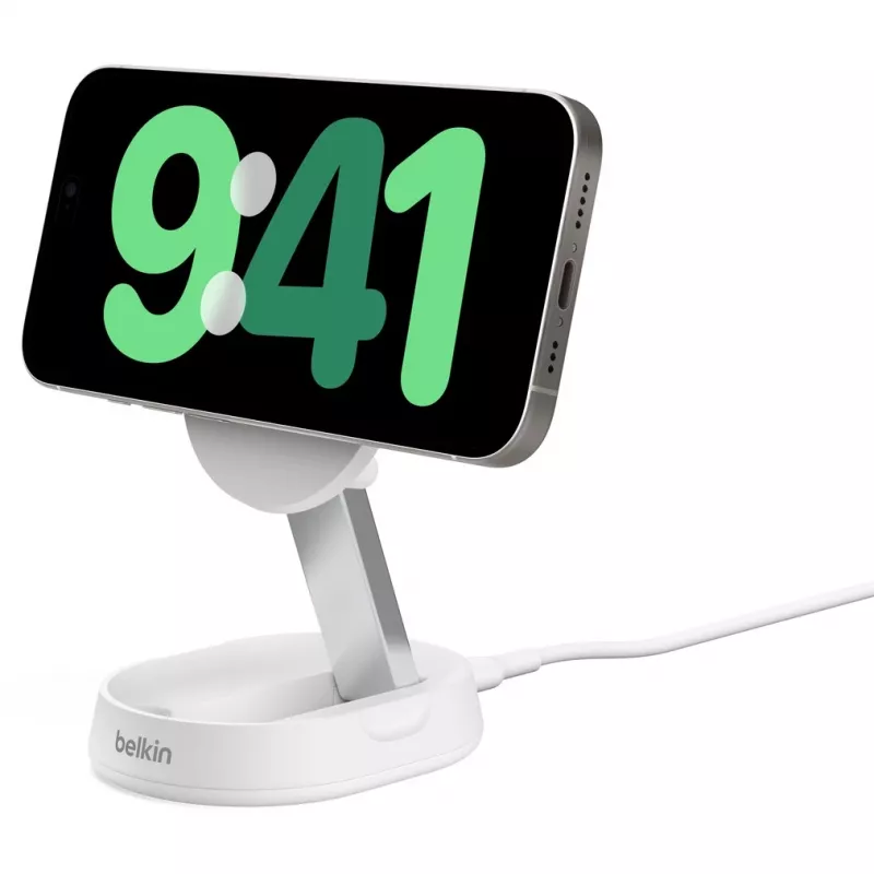 Belkin BoostCharge Pro viedtālrunis balts maiņstrāvas bezvadu ātrā uzlāde iekštelpām
