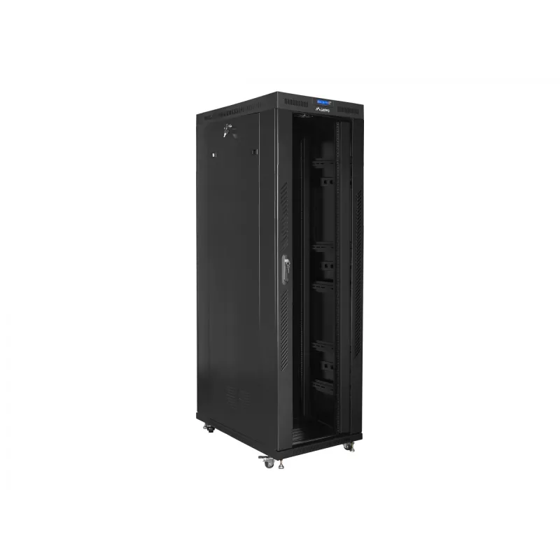 Lanberg FF01-8242-12BL rack cabinet 42U Freestanding rack Melns