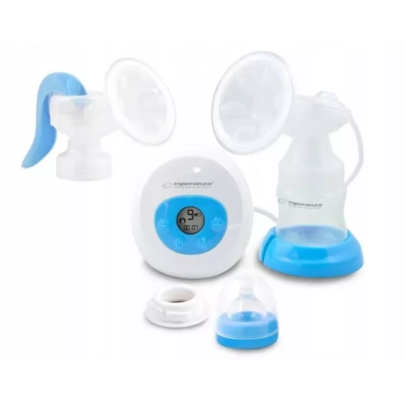 Krūts sūknis ESPERANZA ECM003B Electronic 150 ml, iebūvēts displejs, zils/baltss, 100–240 V maiņstrāva