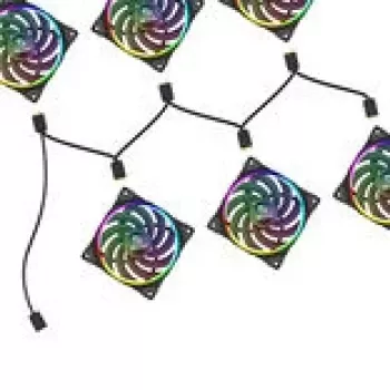 RGB sadalītājs Akasa AK-CBLD13-85BK 1-uz-6 adresējamais LED sadalītāja kabelis