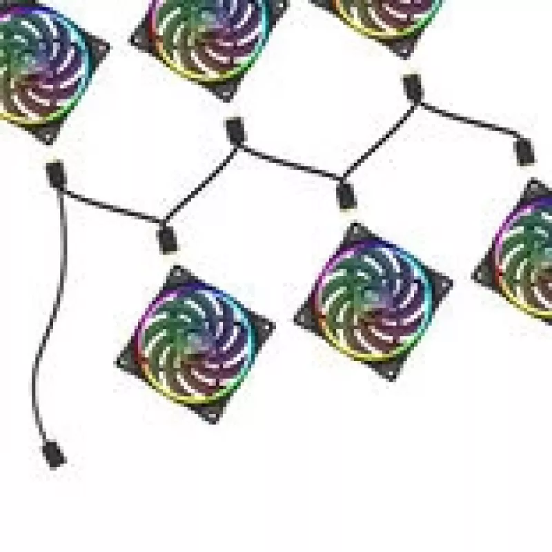 RGB sadalītājs Akasa AK-CBLD13-85BK 1-uz-6 adresējamais LED sadalītāja kabelis