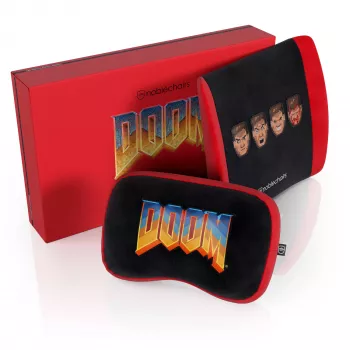 Atmiņas putu spilvenu komplekts noblechairs DOOM Retro Edition — ergonomiski spilveni spēļu un biroja krēsliem