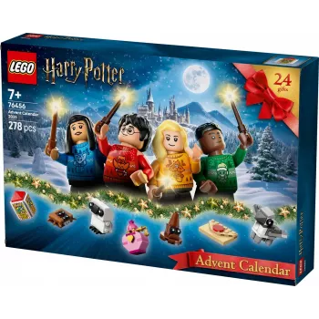 Konstruktoru rotaļlieta LEGO Harry Potter Adventes kalendārs 2025, komplekts 76456 — 278 daļas, 8 minifigūras, vecums 7+
