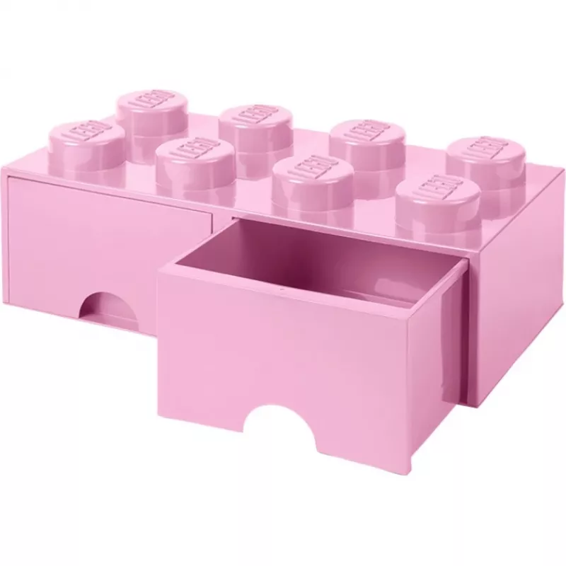 LEGO Brick Drawer 8 rozā, Uzglabāšanas kaste rozā