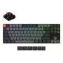 Mehāniskā tastatūra Keychron K1X-B3 — 80% formas faktors, USB + Bluetooth, angļu QWERTY, 87 taustiņi, RGB, pelēka