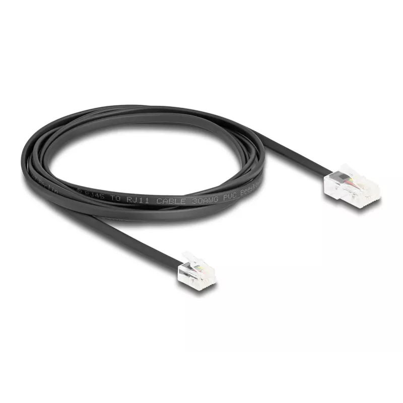 Telefona kabelis DeLOCK 88036 RJ45 uz RJ11 2 m melns