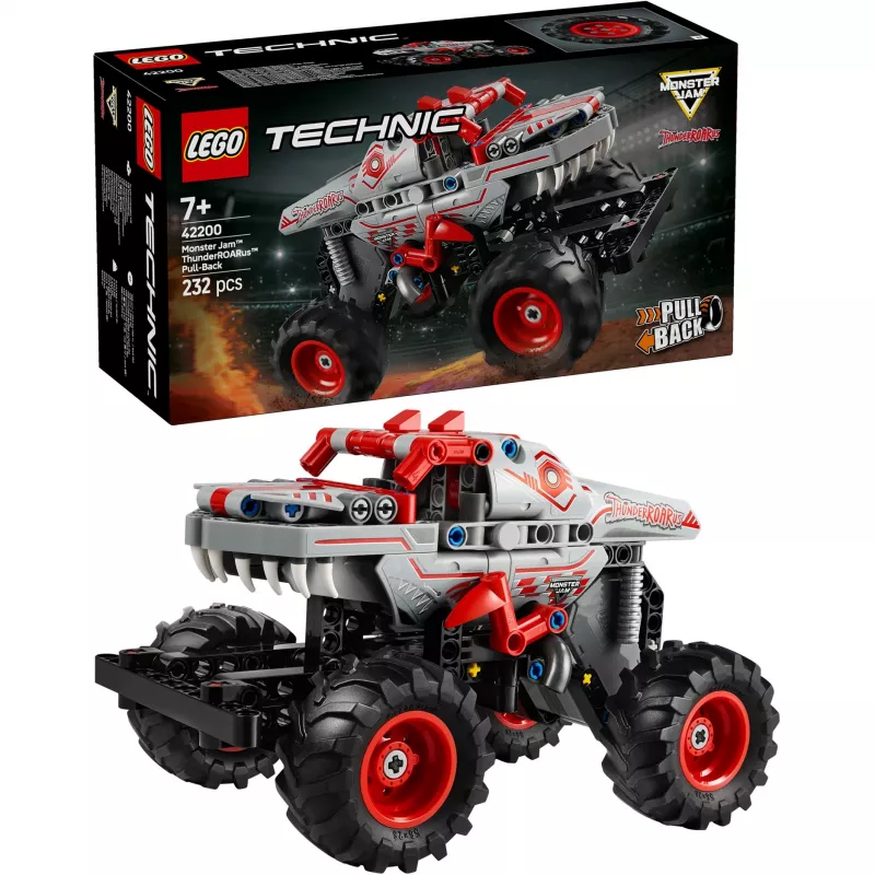 LEGO TECHNIC 42200 Monster Jam™ ThunderROARus™ ar atpakaļgaitas piedziņu