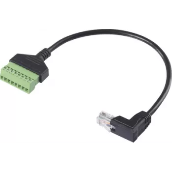 Renkforce RJ45 tīkla adaptera kabelis [1x RJ45 spraudnis 8p8c — 1x spaiļu savienojums] 30 cm (RF-6443974)