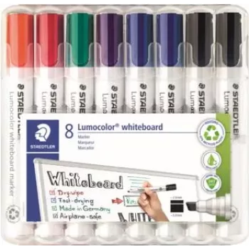 Baltās tāfeles marķieris Staedtler 351 B WP8X, jauktas krāsas, uzgalis 2,0–5,0 mm