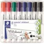Baltās tāfeles marķieris Staedtler 351 B WP8X, jauktas krāsas, uzgalis 2,0–5,0 mm