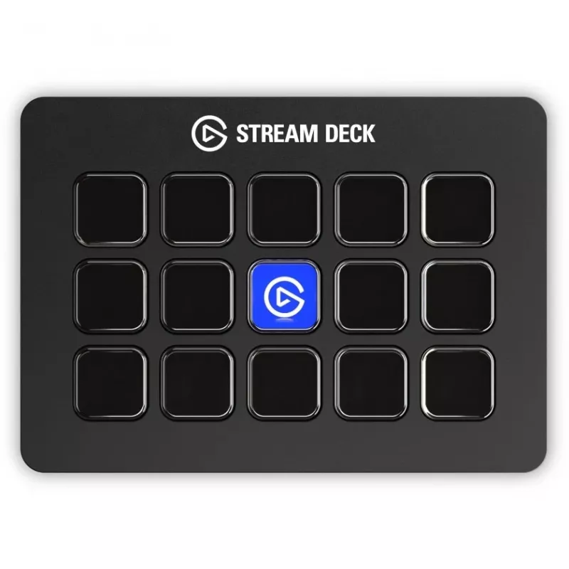 Elgato Stream Deck MK.2 pielāgojama 15 taustiņu USB uzdevumu vadības poga ar klasiskiem taustiņiem, melna