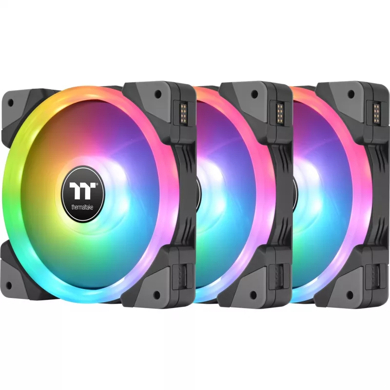 Thermaltake SWAFAN EX12 ARGB 120mm Reverse Blade 3 komplekts - Melns