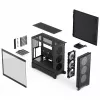 Fractal Design Pop 2 Air Melns Solid mid-tower datora korpuss — ATX atbalsts, 3x 120 mm priekšējie ventilatori, 2,5/3,5 collu diskdziņu nodalījumi, 215×481×462 mm