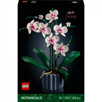 LEGO 10311 Icons Orchid Mākslīgā auga būvēšanas komplekts ar ziediem, mājas dekora aksesuārs pieaugušajiem, Botāniskā kolekcija, dāvana sievai vai vīram