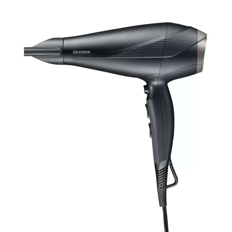 Matu žāvētājs SEVERIN HT0167 melns/sudrabains, 1600 W, kompakts salokāms dizains