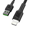 Lightning–USB-A kabelis zaļa Cell KABGC12, 2 m, Lightning – USB A, melns
