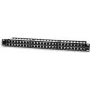 Intellinet Patch Panel, Cat5e, FTP, 48 portu, 1U, ekranēts, 90° augšējās ievades perforēšanas bloki, melns