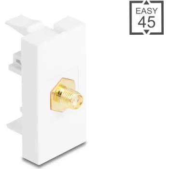 Connector DELOCK SMA female to SMA female — model 90914, balta