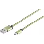 USB kabelis S/CONN 14-50119 USB 2.0 0.9 m USB A USB C zaļš