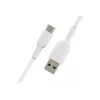 Kabelis PVC USB-C uz USB-A 15 cm Balts