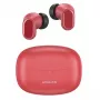 Bezvadu TWS austiņas usams BH sērijas BHUBH03 Bluetooth 5.1, sarkanas — iebāžamās, uzlādes futrālis