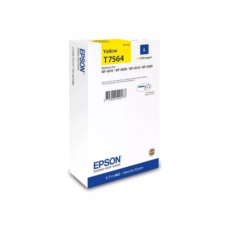 Epson C13T75644N tintes kasetne 1 gab. Oriģināla Augstas (L) ietilpības Dzeltena