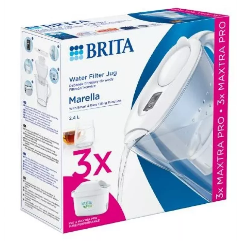 Brita Marella+3 kārtridži PRO balta 2.4 Balta