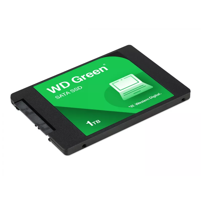 WD WDS100T3G0A-00BJG0 Storage Drive Green ir cietvielu disks (SSD) no WD. Izceļas ar zaļu apdari, 2,5 inch formas faktoru un 2,5 inch displeja diagonāli.