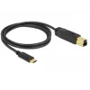 USB kabelis DeLOCK 83675 USB 3.2 Gen 2 1m USB C USB B melns