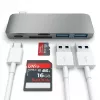 Satechi ST-TCUPM Type-C USB 3.0 kombinētais centrmezgls 3 vienā
